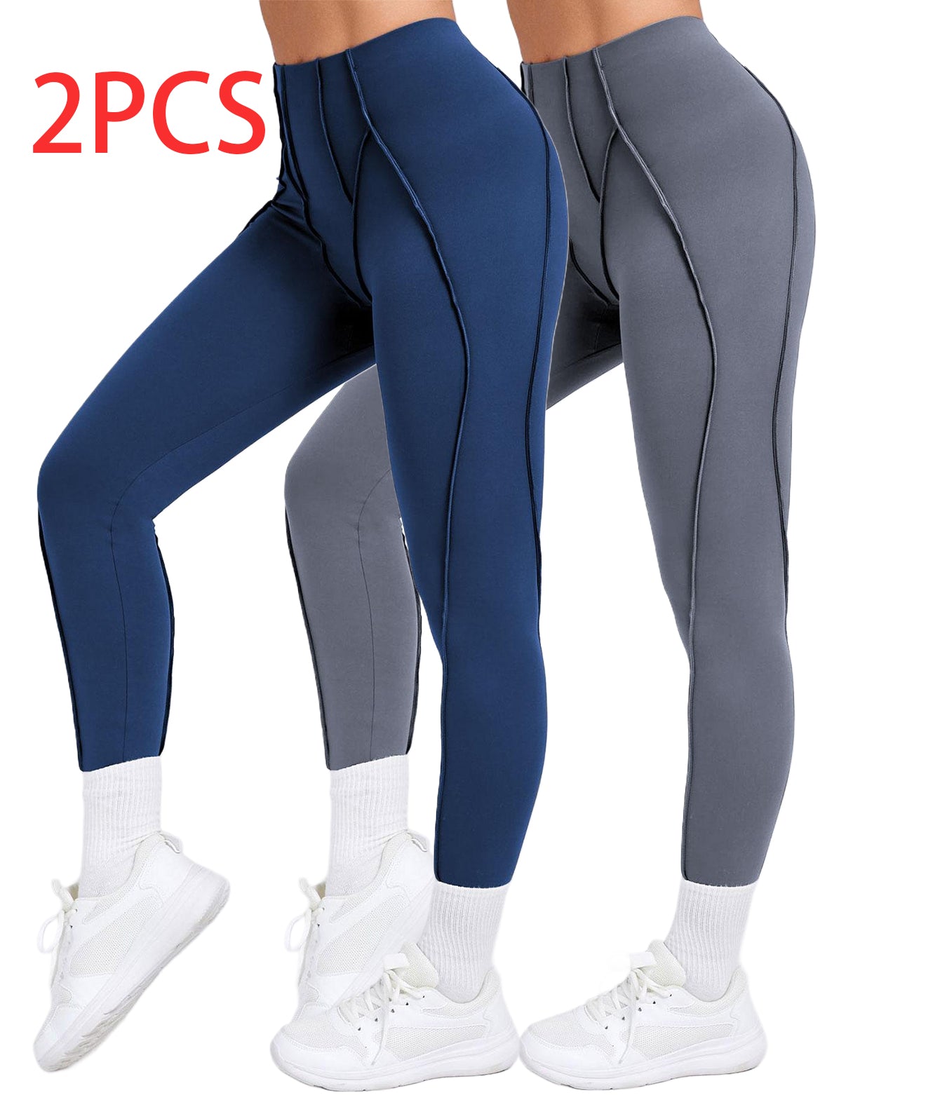 2 Pack Women's Quick Dry High Waist Tummy Control Yoga Pants