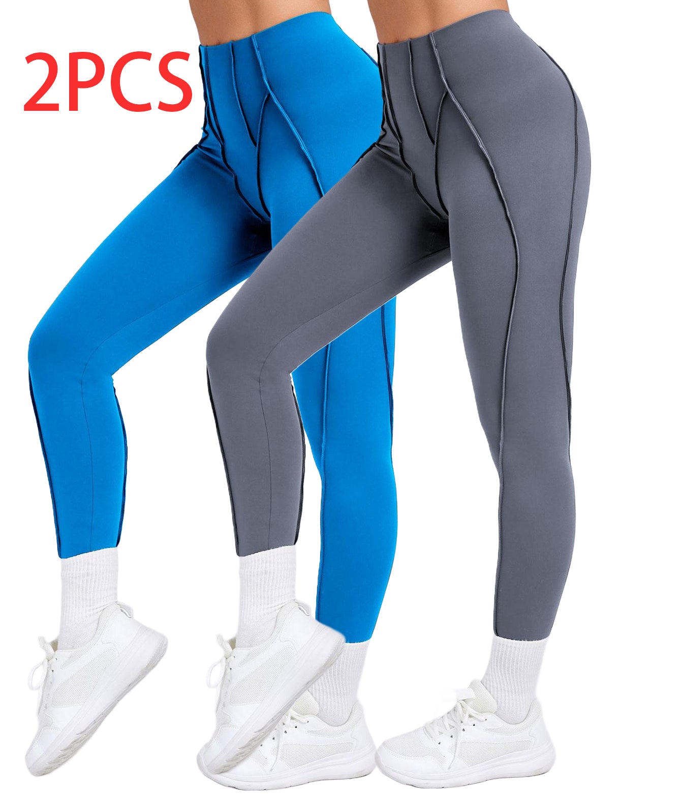 2 Pack Women's Quick Dry High Waist Tummy Control Yoga Pants