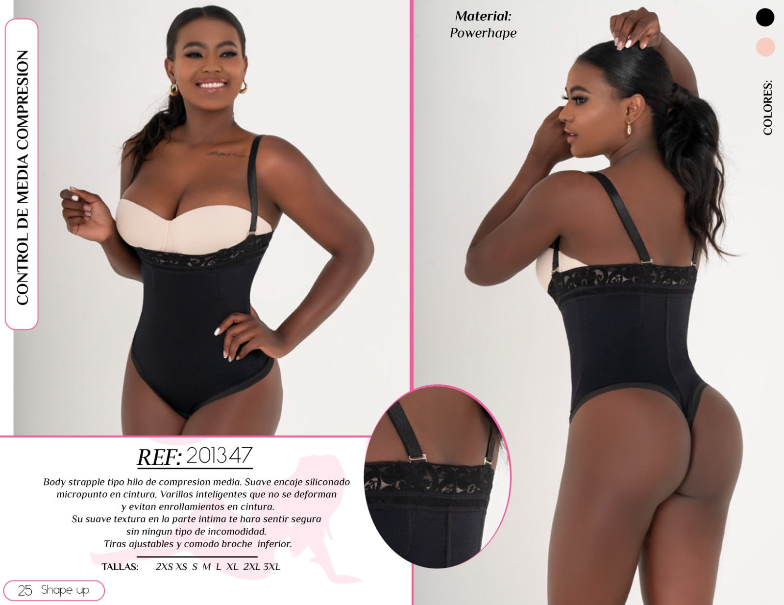 Strapless Bodysuit Thong - 201347