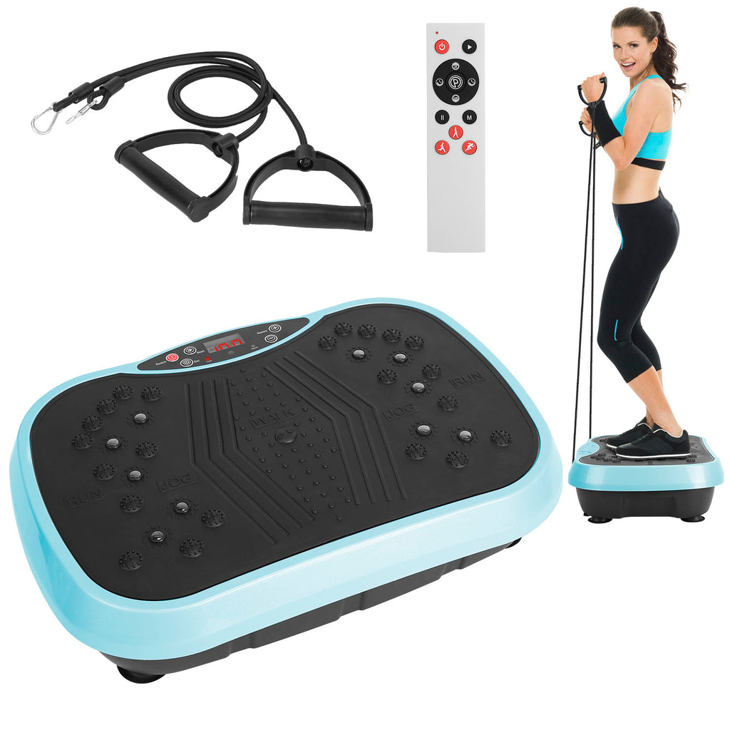 Vibration Exercise Machine with Resistance Bands & Remote Control