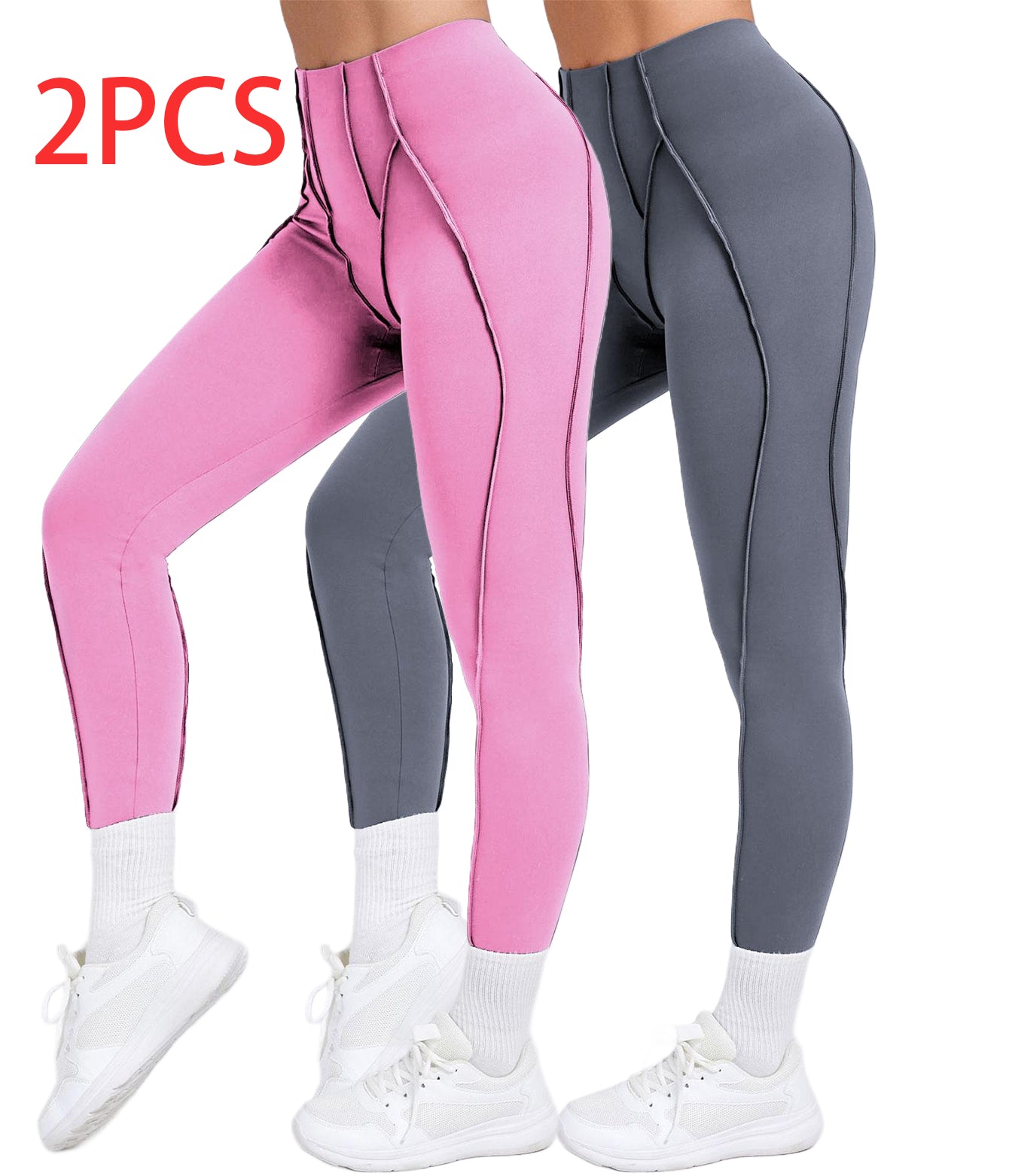 2 Pack Women's Quick Dry High Waist Tummy Control Yoga Pants