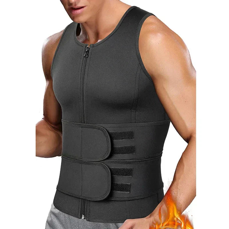 Body Shaper Waist Trainer Sauna Vest – XXL Double Belt