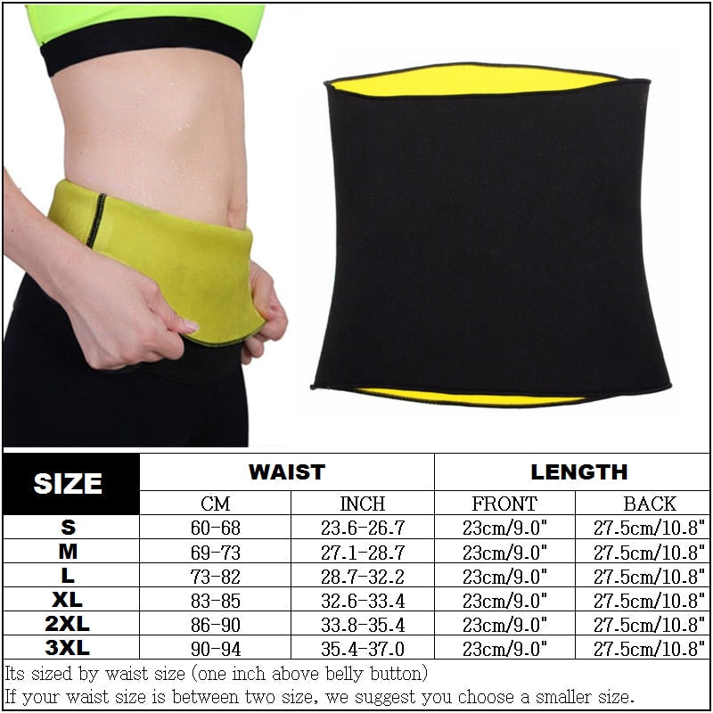 Women's  Thermo Sweat Neoprene Shaper Slimming Belt Waist Cincher Girdle for Weight Loss Neoprene Waist Trainer Corset Belt